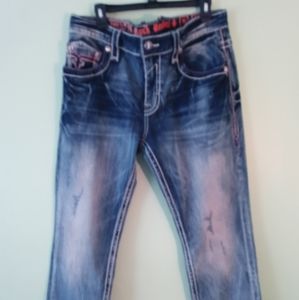 Men's Rock Revival Leotis Straight Jeans